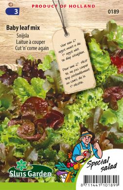 Salade mix baby leaf (Lactuca) 3000 zaden